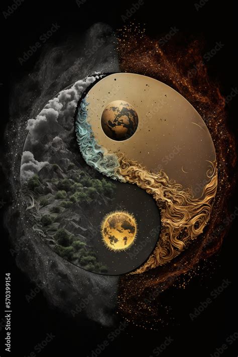 Yin Yang Symbol Day And Night Style Yin Yang Symbol Series Yin Yang