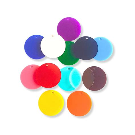 Amazon Acrylic Circle Blanks With Hole Mixed Solid Colors