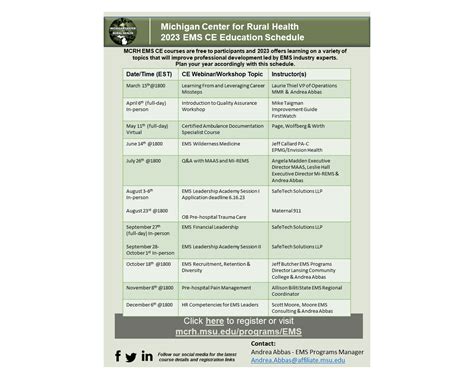 Ems Continuing Education Michigan State University