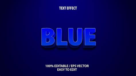 Efecto De Texto Azul Vector Premium Vector Premium