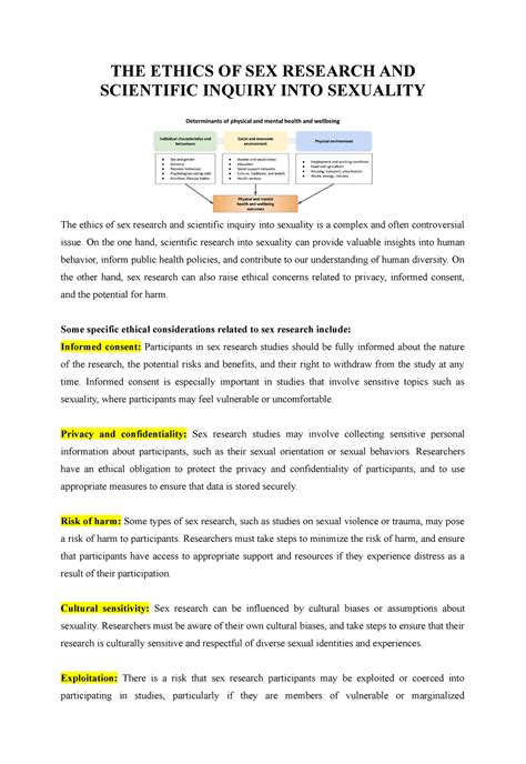 The Ethics Of Sex Research And Scientific Inquiry Into Sexuality The Ethics Of Sex Research