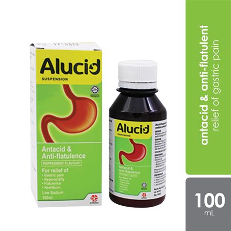 Alucid Suspension 100ml For Gastric Windy Stomach And Heartburn