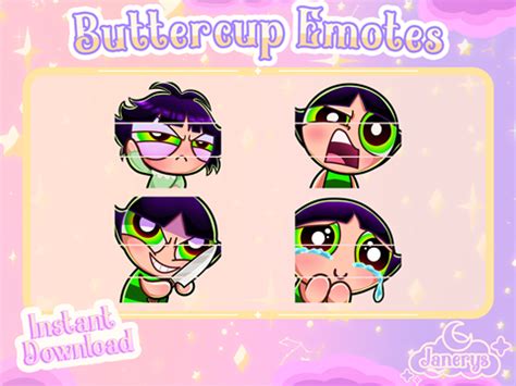 Cute Powerpuff Girls Emotes For Twitch Youtube Buttercup Janerys