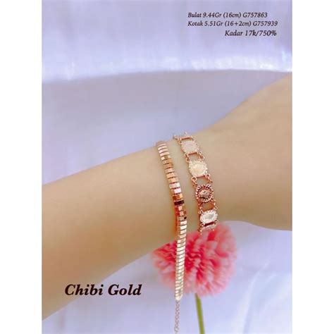 Jual Chibi Gold Gelang Tangan Coklat Lentur Emas Kadar K Chibi