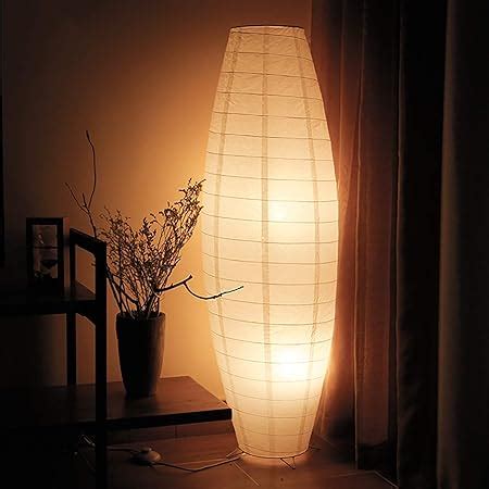 Fhu Lampadaire Moderne En Papier De Riz Avec C Ble D Alimentation De