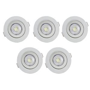 Kit 5 Luminaria Foxlux Spot Led 5w Redondo 6500k Bivolt 5 Leroy Merlin