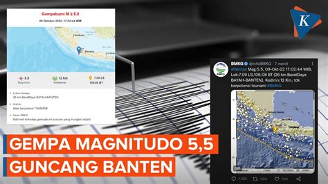 Gempa Magnitudo 5 5 Guncang Banten Getaran Terasa Hingga Jakarta Youtube