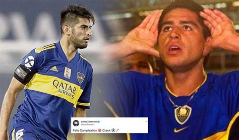 La peculiar foto que eligió Carlos Zambrano para saludar a Riquelme por