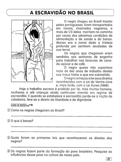Texto E Atividades Sobre A Escravidão No Brasil - 30 Atividades sobre Abolição da Escravatura para Imprimir - Online ...