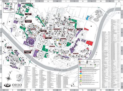 Athens Campus Parking Map | Ohio University Throughout Ohio State Map ...