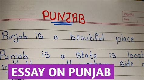 Essay On Punjab 15 Lines On Punjab Punjab State Essay In English