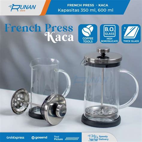 Jual French Press Kaca Coffee Maker Plunger Saringan Alat Seduh Kopi