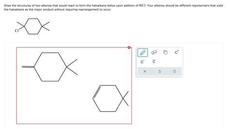 Solved Draw The Structures Of Two Alkenes That Would React Chegg