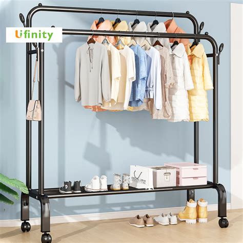 Lifinitybedroom Clothes Rack Floor Coat Rack Wardrobe Rack Metal