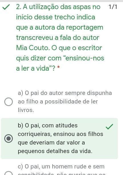 A Utiliza O Das Aspas No In Cio Desse Trecho Indica Que A Autora Da