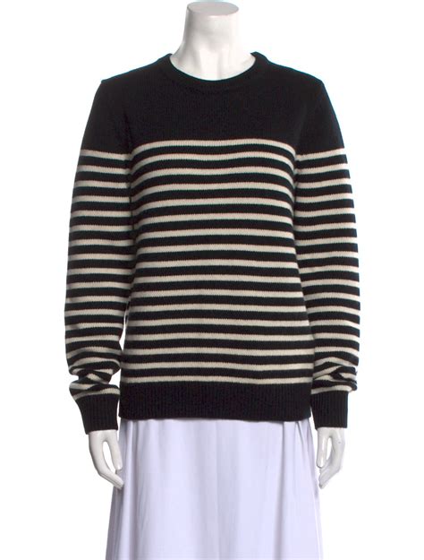 Nili Lotan Cashmere Striped Sweater Black Knitwear Clothing