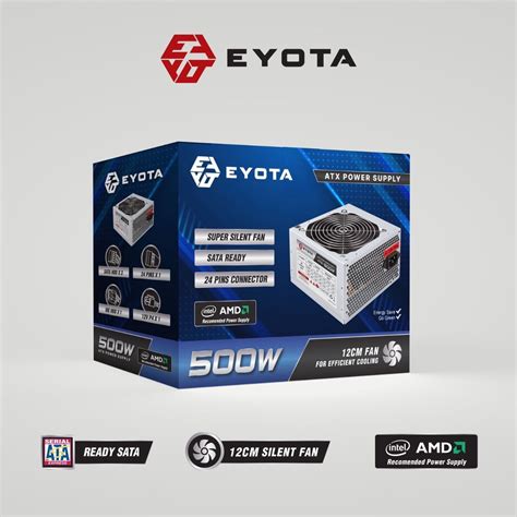 Jual Power Supply PSU Eyota 500W Fan 12cm Besar Shopee Indonesia