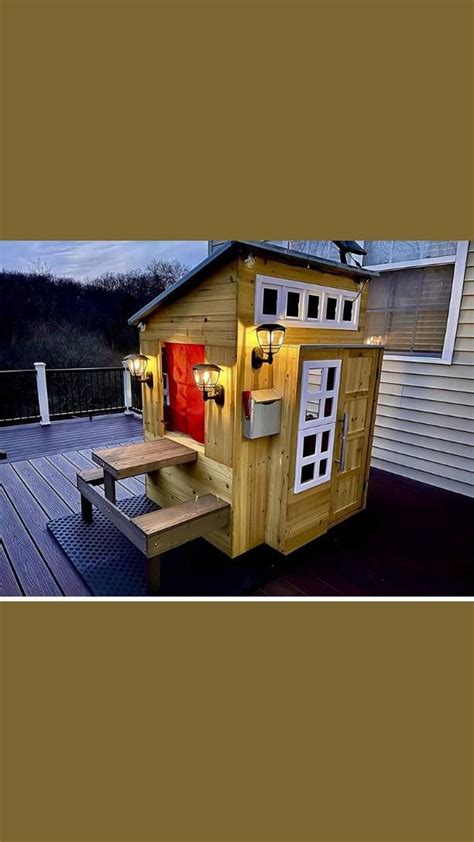 Wooden Playhouse Playhouse Plan Backyard Projects Wooden Playhouse