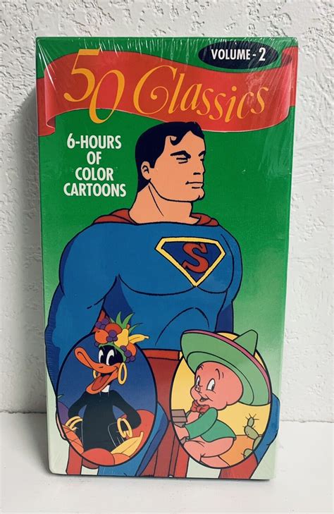 New 1992 Vhs 50 Cartoon Classics Volume 2 6 Hours Of Color Cartoons Ebay