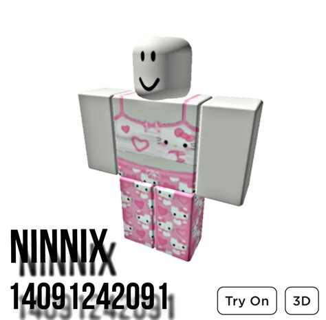 Pink Pajamas Pjs Set Pants Kitty Hk Gyaru Mezzo Bloxburg Decal Codes Roblox Codes Roblox Roblox