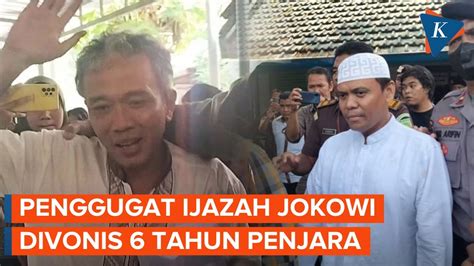 Bambang Tri Penggugat Ijazah Jokowi Divonis Tahun Penjara Youtube