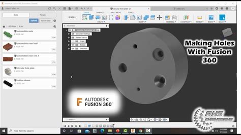 Making Holes With Fusion Youtube