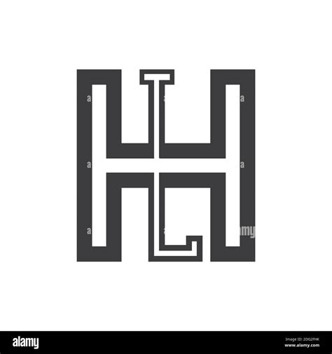 Initial Letter Lh Logo Or Hl Logo Vector Design Template Stock Vector