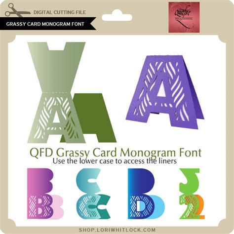 Qf Grassy Card Monogram Font Lori Whitlock