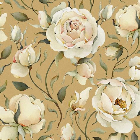 Haokhome Vintage Roses Floral Peel And Stick Wallpaper Peonies