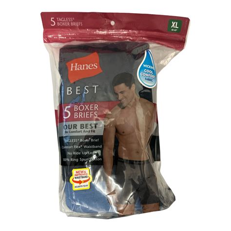 Hanes Mens 5 Pack Best Comfort And Fit Tagless Flex Waistband No Ride Up