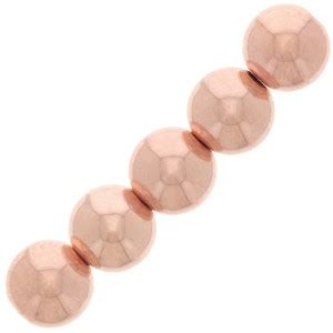 Perles rondes 8 mm Rose Gold filled or laminé x1 Perles Co