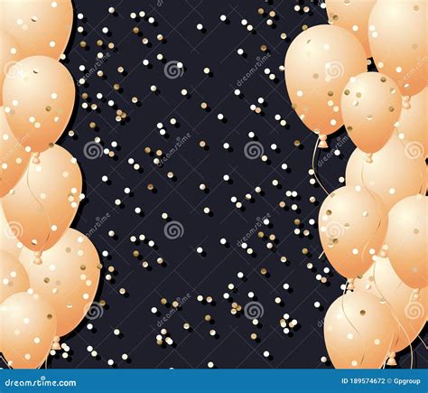 Balloons Frame Circular Vector Illustration Cartoondealer