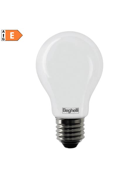 Beghelli 56525 Lampada LED Tutto Vetro 8W E27 Luce Fredda Resa 75W