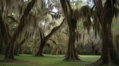 Spanish Moss Trees Background, Boonesboro, Picture Of Spanish Moss ...