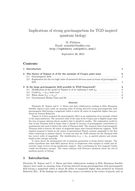 PDF Implications Of Strong Gravimagnetism For TGD Inspired Quantum