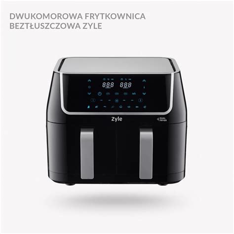 Frytkownica beztłuszczowa Airfryer dwukomorowa Zyle sklep ronic pl