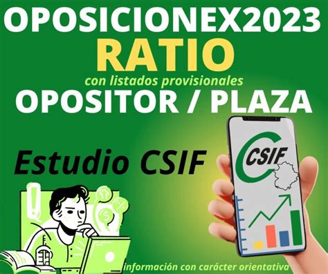 Csif Oposicionex Ratio De Aspirantes Por Plaza