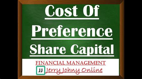 Cost Of Preference Share Capital Class 10 YouTube