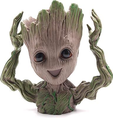 Amazon Sob Baby Groot Pens Holder Desk Cute Planters Flower Pot