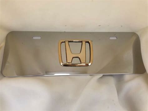 Pilot Honda Gold Emblem License Plate Mini 3 D Ebay