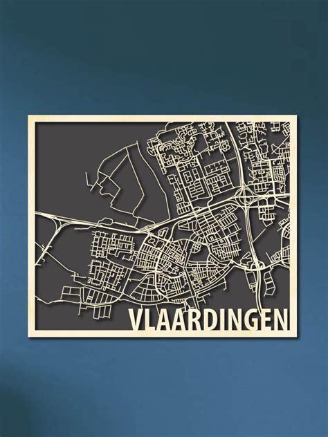 Citymap Vlaardingen Kopen Hout Kado Nl