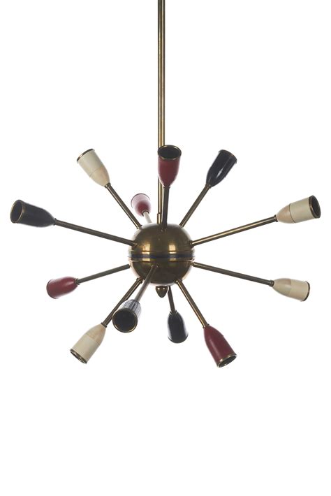 Gino Sarfatti Sputnik Tri Colour Pendant Chandelier MutualArt