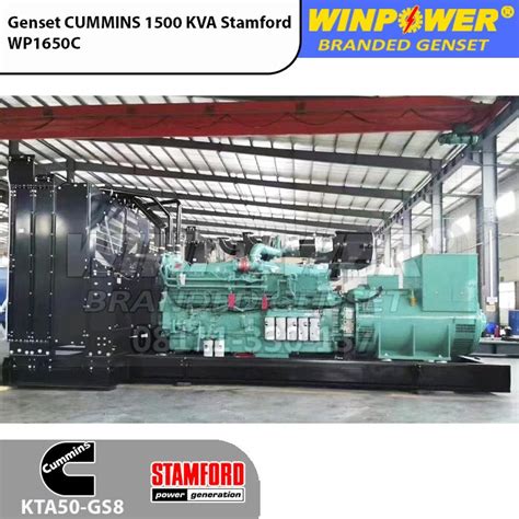 Jual Genset Cummins 1500 KVA Stamford Open Type Kab Tangerang