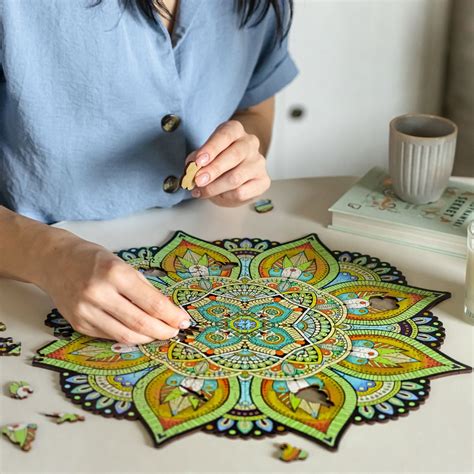 Puzzle Drewniane Mandala Drewniane Puzzle Dla Doros Ych