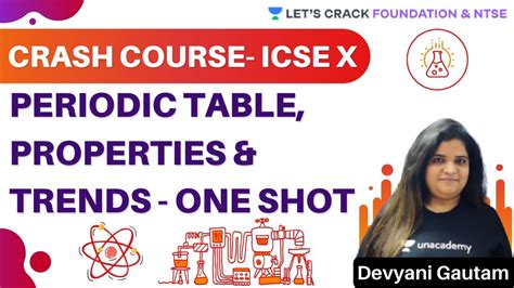 Periodic Table Properties Trends One Shot Crash Course Icse Th