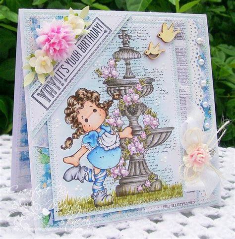 Magnolia Tilda Ooak Handmade Birthday Card Tilda In Long Stockings