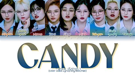 Twice Candy Lyrics 트와이스 Candy 가사 Color Coded Lyrics Youtube