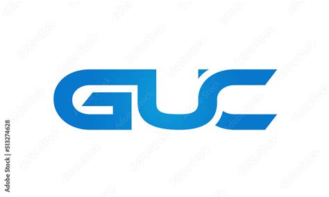 Guc Letters Joined Logo Design Connect Letters With Chin Logo Logotype