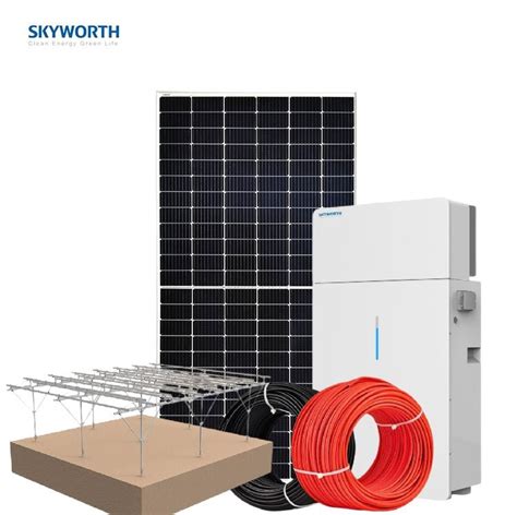 Photovoltaic Hybrid Lithium Solar Panels Energy Power System Complete 3kw 5kw 10kw