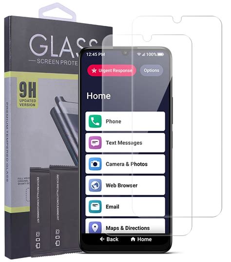 2x Tempered Glass For Jitterbug Smart4 Nakedcellphone 9H Hard Clear